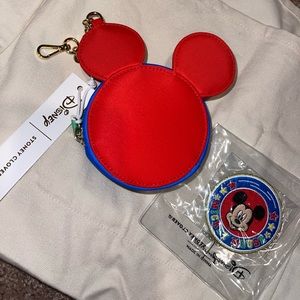 Stoney clover lane Disney Mickey coin bag and patch